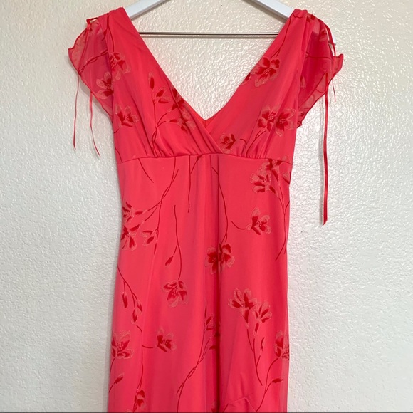 Vintage Pink Floral Ruched Midi Dress 90’s chic - Picture 13 of 16